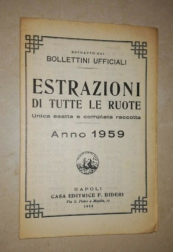 Estrazioni tutte ruote - tutte,